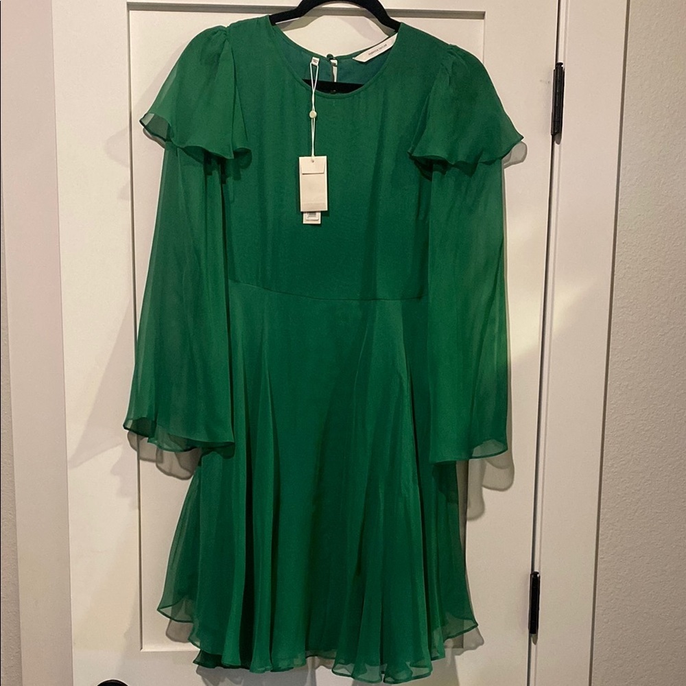 Chic Green Silk Dress, size 2, Rebecca Taylor
